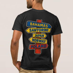 Unisex-Reise-Wegweiser-T-Shirt T-Shirt
