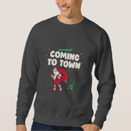 Unisex Santas Paws Kommen in die Stadt Weihnachten Sweatshirt