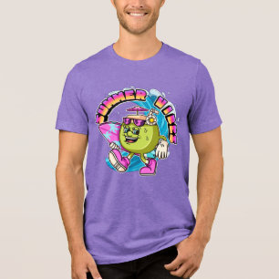 Unisex Sommer Vibes Kokosnuss Grafik T-Shirt Tri-Blend Shirt