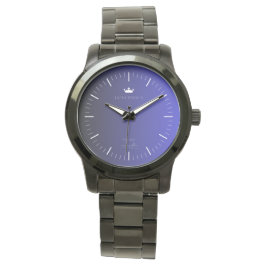 Unisex Stainless Steel Black Watch Armbanduhr