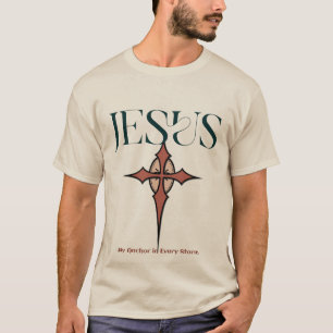 Unisex T - Shirt - "Jesus: Mein Anker in jedem Stu