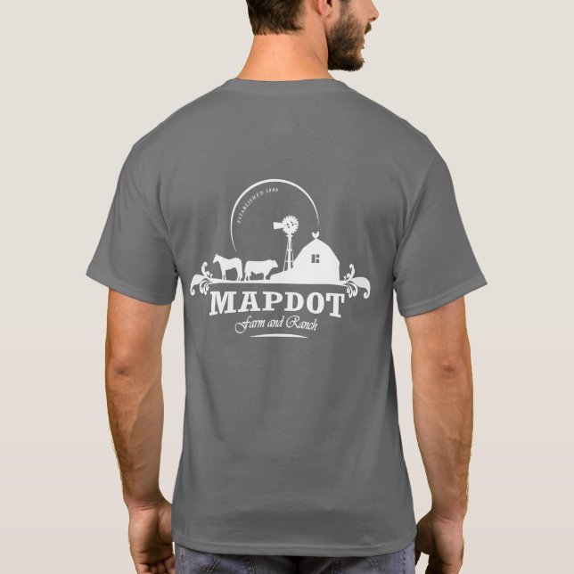 Unisex T - Shirt (Logo-Rückseite) Mapdot Farm & Ra (Rückseite)