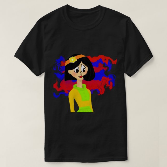 Unisex T - Shirt mit farbenfroher Retro Giro del M (Design vorne)