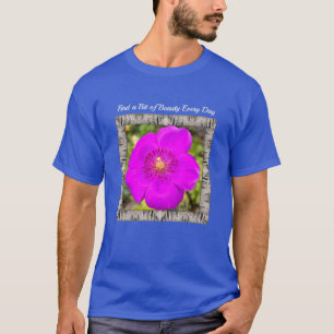 Unisex T - Shirt mit Magenta Rock Purslane
