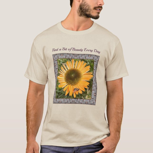 Unisex T - Shirt mit markanter Kornblume (Vorderseite)