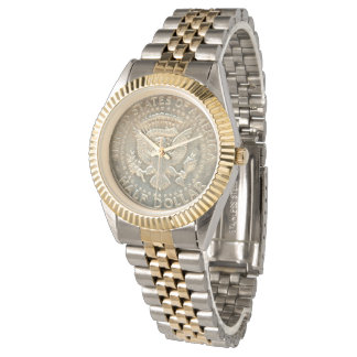 Unisex Two-Tone Bracelet Watch Kennedy 1967 Adler Armbanduhr