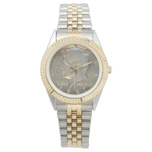 Unisex Two-Tone Bracelet Watch Kennedy 1967 Head Armbanduhr