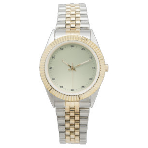 Unisex übergroße Zahlen Gold Armbanduhr