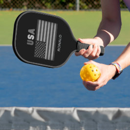 Unisex USA American Flag Retro Pickleball Schläger