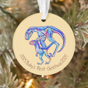 Unisex Velociraptor, erste Weihnachtsfeier 2025 Ornament