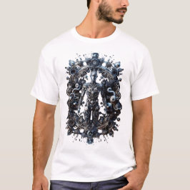 Unisex White Futuristic AI Symphony T - Shirt