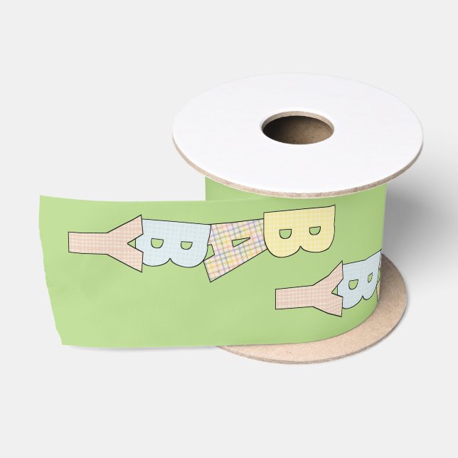 Unisexbaby-Grün-Band für Baby-Geschenk oder Dusche Satinband (Spule)