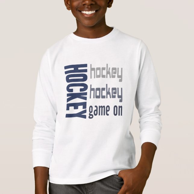 Unisexhockey-Spiel auf KinderT-Shirt T-Shirt (Vorderseite)