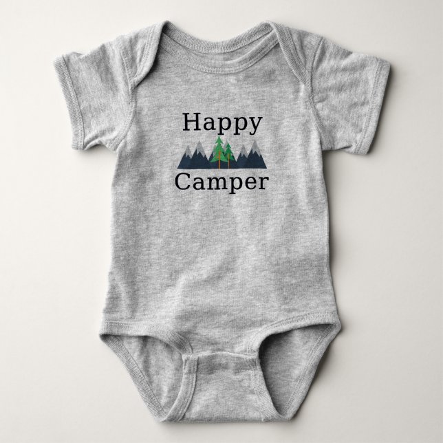 Unisexlagerbodysuit-Spielanzug-Hipster niedlich Baby Strampler (Vorderseite)