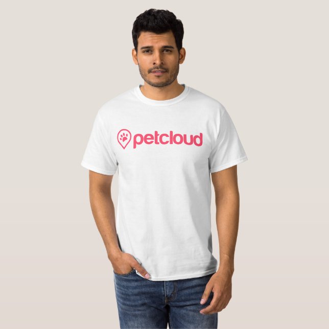 UnisexPetCloud rosa Logot-shirt T-Shirt (Vorne ganz)