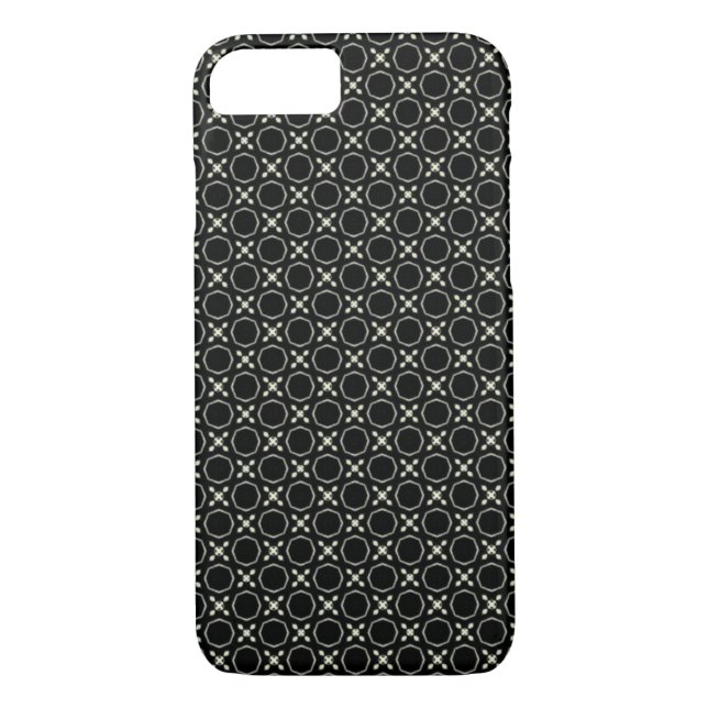 Unisexschwarzweiss-X u. O-Muster iPhone 7 Kasten Case-Mate iPhone Hülle (Rückseite)