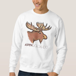 UnisexSweatshirt brauner Elche Aspen Colorado Sweatshirt