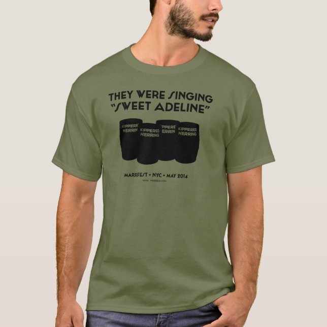 UnisexT-Shirt "süßer Adeline" (Ermüdungs-Grün) T-Shirt (Vorderseite)