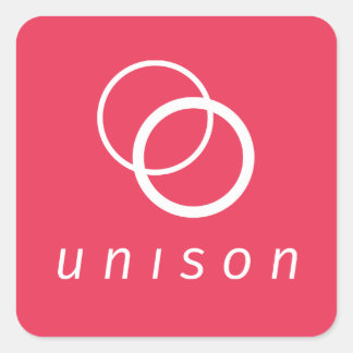 Unison-Aufkleber Quadratischer Aufkleber