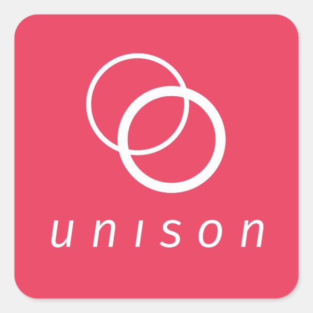 Unison-Aufkleber Quadratischer Aufkleber (Vorderseite)