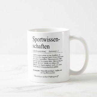 Unispruch "Sportwissenschaften" Studenten Kaffeetasse
