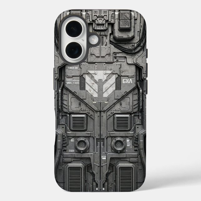 UNIT-77 #019: Chaos-Wirbel iPhone 16 Hülle (Rückseite)