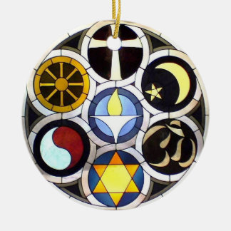 Unitarische universalistische Weihnachtsverzierung Keramikornament