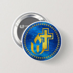 Unitarisches Universalismus-Chaos und Christliches Button