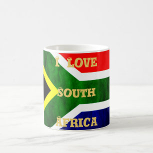 United by Beauty: South African Flag Design Kaffeetasse