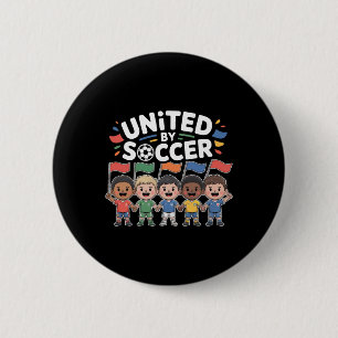 United By Soccer multikultureller Fan Button