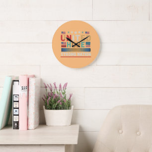 United Hope Strong Nation.Wall Clock Große Wanduhr