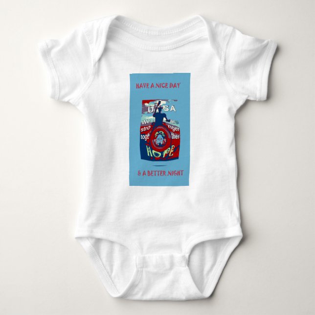 United in Hope: Stronger Together - USA Art Print Baby Strampler (Vorderseite)