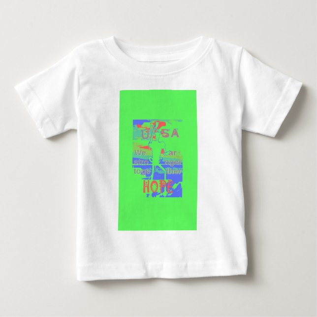 United in Hope: Stronger Together - Vibrannt USA Baby T-shirt (Vorderseite)