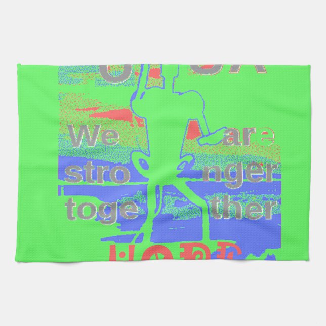 United in Hope: Stronger Together - Vibrannt USA Küchentuch (Horizontal)