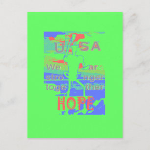 United in Hope: Stronger Together - Vibrannt USA Postkarte