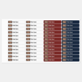 United Kingdom Art Deco Flag Waterproof Name Label Etiketten