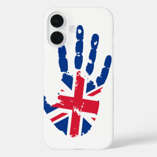 United Kingdom Flag Handprint iPhone 16 Hülle