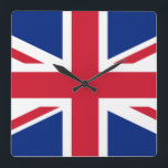United Kingdom flag Quadratische Wanduhr<br><div class="desc">United Kingdom flag</div>