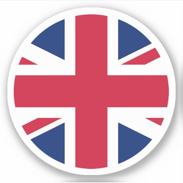 United Kingdom Flag Round Sticker (Vorderseite)