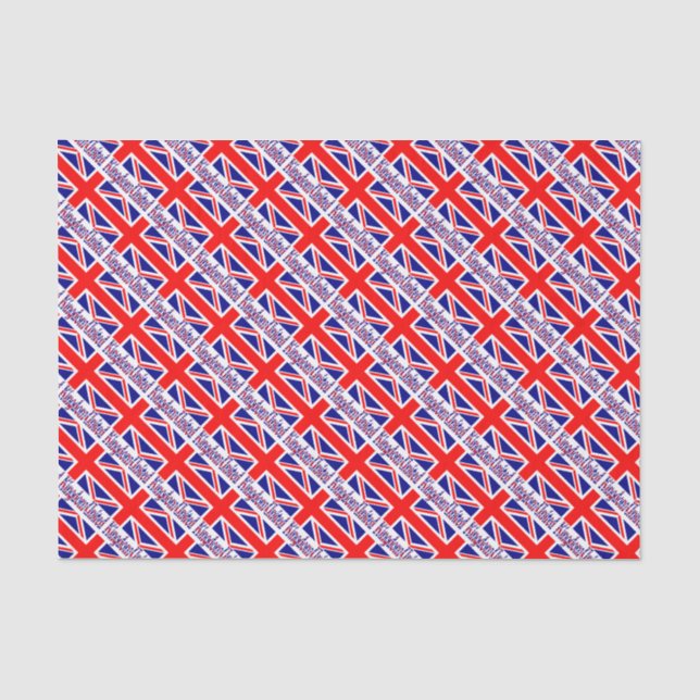 United Kingdom Flg and Word Vinque Seidenpapier (Vorderseite)