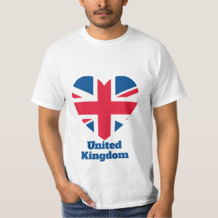 United Kingdom Heart Flag T - Shirt
