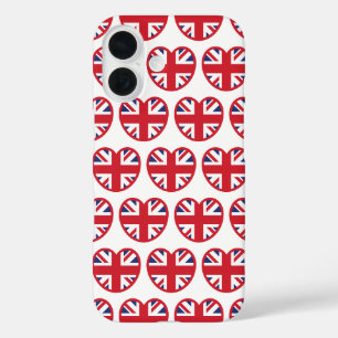 United Kingdom Jack Flag Heart iPhone 16 Hülle