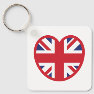 United Kingdom Jack Flag Heart Schlüsselanhänger