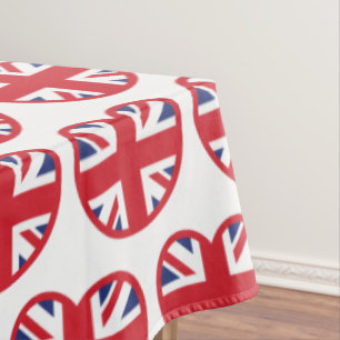 United Kingdom Jack Flag Heart Tischdecke