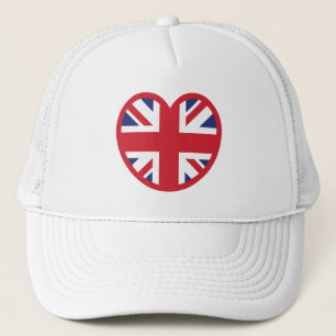 United Kingdom Jack Flag Heart Truckerkappe