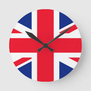 United Kingdom Jack Flag Runde Wanduhr