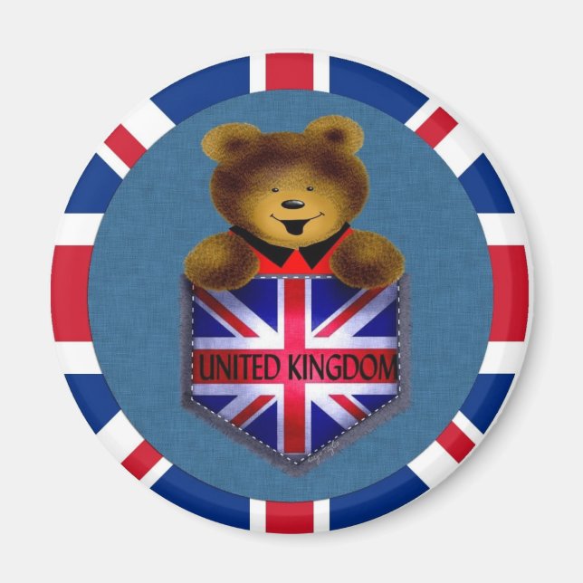 United Kingdom Pocket Bear Magnet (Vorne)
