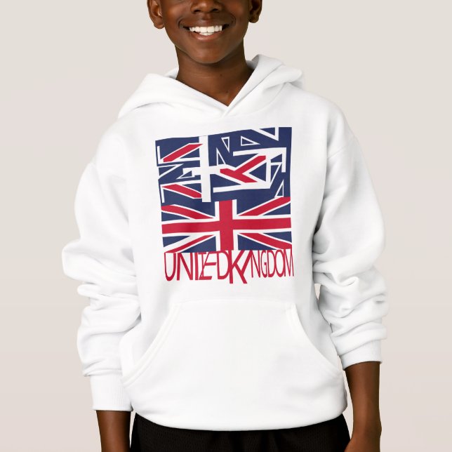 United Kingdom UK flag BY MASANSER PIXELAT Hoodie (Vorderseite)