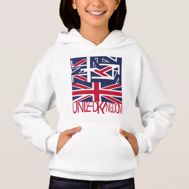 United Kingdom UK flag BY MASANSER PIXELAT Hoodie (Vorderseite)