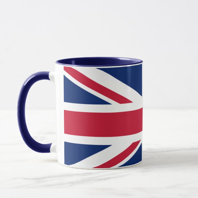 United Kingdom Union Jack Flag Personalized Mug (Gauche)